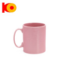 Niedriger Fabrikpreis Custom Pink Glaze Keramik Teetasse mit Griff